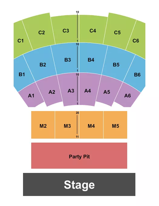 seating chart for Corn Palace - Endstage & Party Pit - eventticketscenter.com