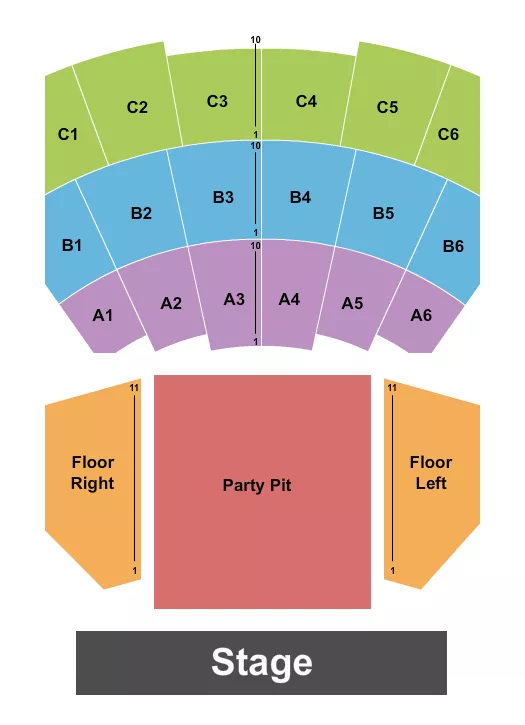 seating chart for Corn Palace - Endstage & Party Pit 2 - eventticketscenter.com