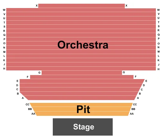 seating chart for Corson Auditorium - Endstage Pit - eventticketscenter.com