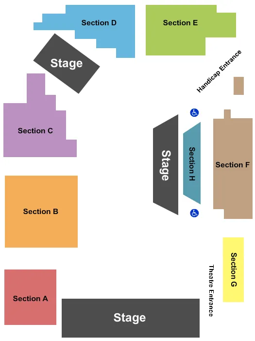 seating chart for Cotton Hall Theatre - End Stage - eventticketscenter.com