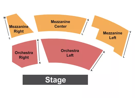 seating chart for Coughlin-Saunders Performing Arts Center - Endstage - eventticketscenter.com