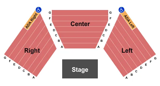 seating chart for Court Theatre - Chicago - End Stage - eventticketscenter.com
