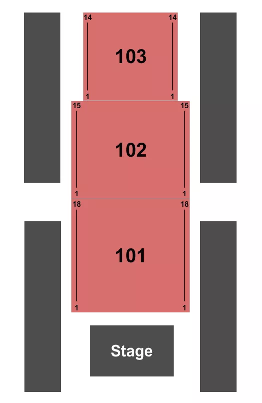 seating chart for Coushatta Casino Resort - Endstage 3 - eventticketscenter.com