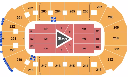 seating chart for Covelli Centre - Youngstown - Center Stage - eventticketscenter.com