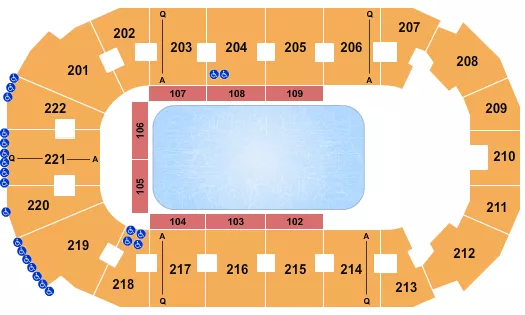 seating chart for Covelli Centre - Youngstown - Disney On Ice - eventticketscenter.com