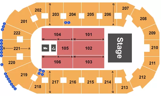 seating chart for Covelli Centre - Youngstown - Sugarland - eventticketscenter.com