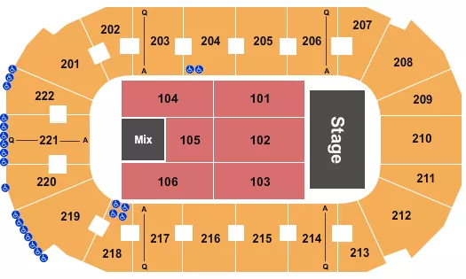 seating chart for Covelli Centre - Youngstown - TSO - eventticketscenter.com