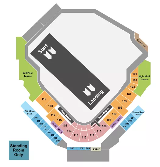 seating chart for Covenant Health Park - Nitro Circus - eventticketscenter.com
