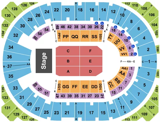 seating chart for Cow Palace - Endstage - eventticketscenter.com