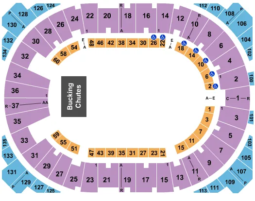 seating chart for Cow Palace - Grand National Rodeo - eventticketscenter.com