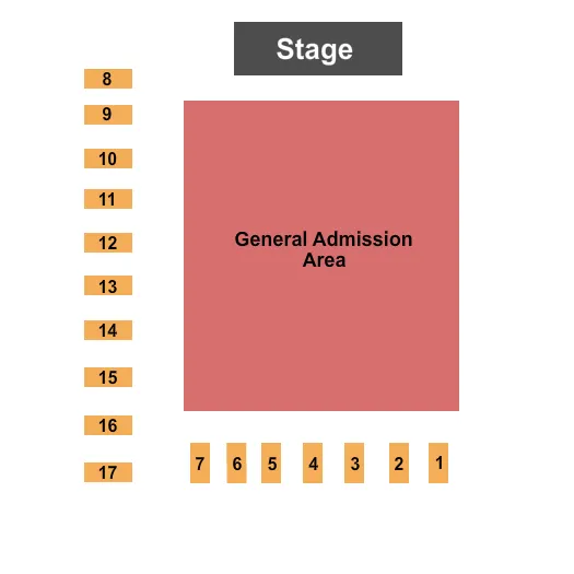 seating chart for Coyote Joe's - NC - GA/Table - eventticketscenter.com