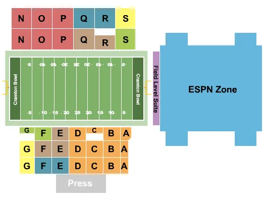 seating chart for Cramton Bowl - Football 2 - eventticketscenter.com