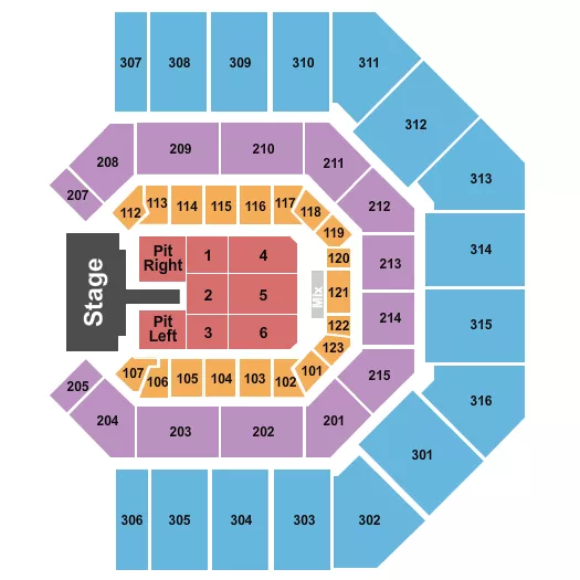 seating chart for Credit One Stadium - Cody Johnson - eventticketscenter.com