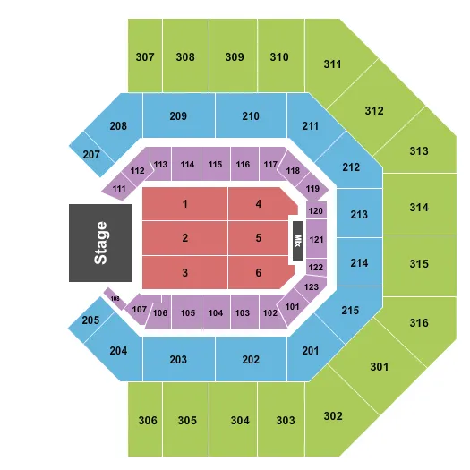 seating chart for Credit One Stadium - Elton John - eventticketscenter.com