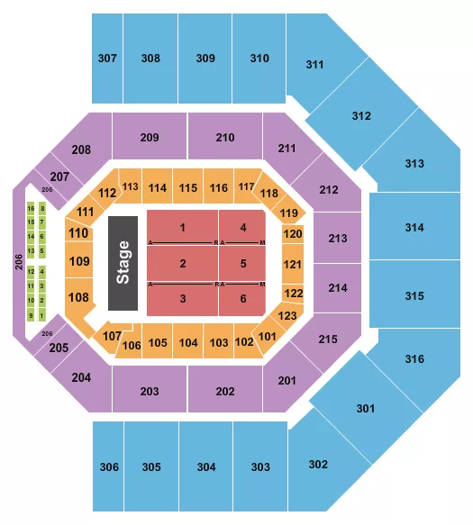 seating chart for Credit One Stadium - Endstage 5 - eventticketscenter.com