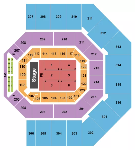 seating chart for Credit One Stadium - Endstage PIT 2 - eventticketscenter.com
