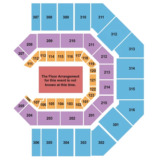 seating chart for Credit One Stadium - Generic Floor - eventticketscenter.com