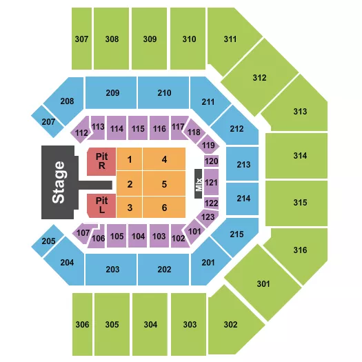seating chart for Credit One Stadium - Luke Bryan - eventticketscenter.com