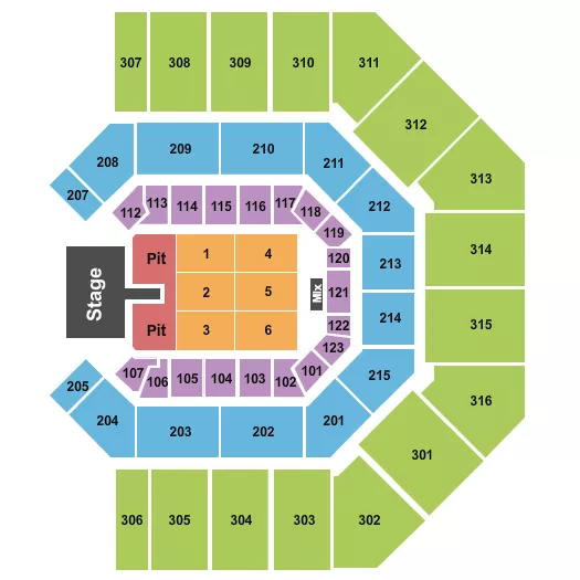 seating chart for Credit One Stadium - Thomas Rhett - eventticketscenter.com