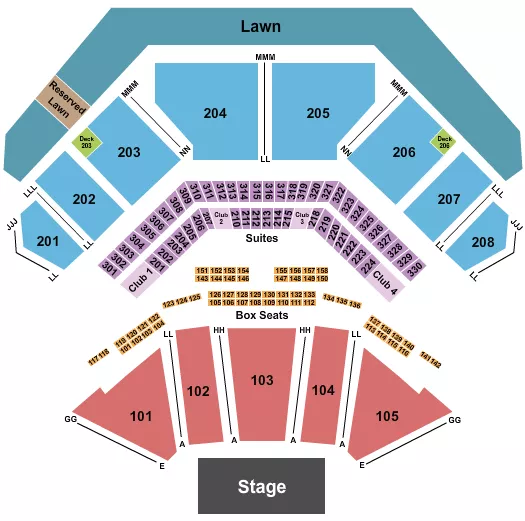seating chart for Credit Union 1 Amphitheatre - Endstage 2 - eventticketscenter.com
