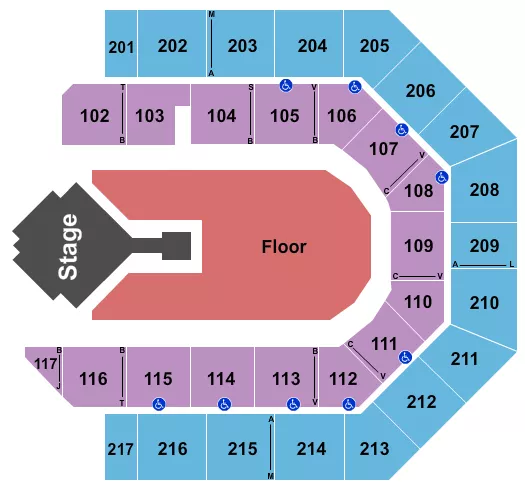 seating chart for Credit Union 1 Arena - Keshi - eventticketscenter.com