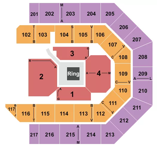 seating chart for Credit Union 1 Arena - Sumo - eventticketscenter.com