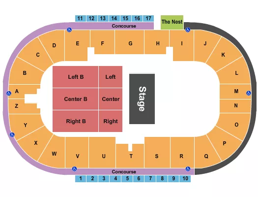 seating chart for Credit Union Place - PEI - Half House 2 - eventticketscenter.com