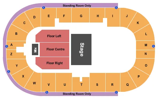 seating chart for Credit Union Place - PEI - Half House - eventticketscenter.com