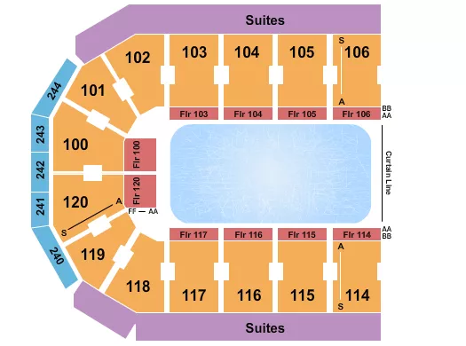 seating chart for Credit Union of Texas Event Center - Disney On Ice - eventticketscenter.com