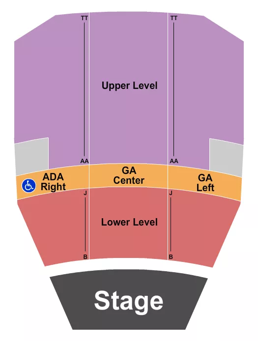 seating chart for Crest Theatre - Sacramento - Lower/Upper/GA - eventticketscenter.com