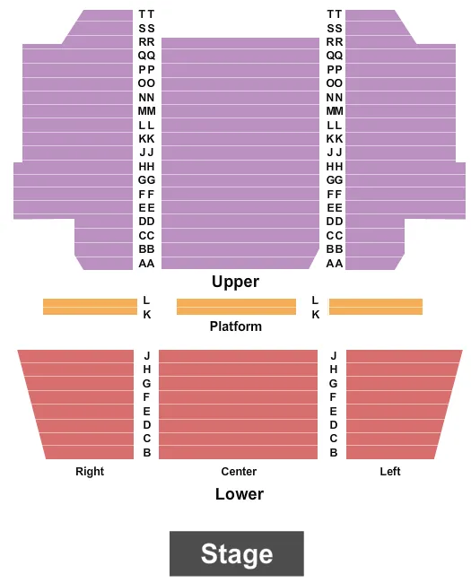 seating chart for Crest Theatre - Sacramento - Endstage 3 - eventticketscenter.com