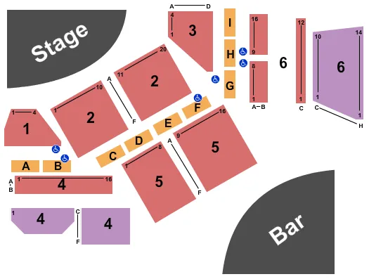 seating chart for Chrome Showroom at Santa Fe Station Casino - End Stage - eventticketscenter.com