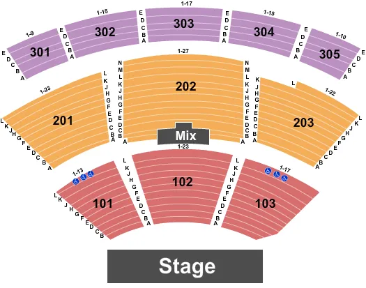 seating chart for Criss Angel Theater at Planet Hollywood Resort & Casino - Endstage 2 - eventticketscenter.com