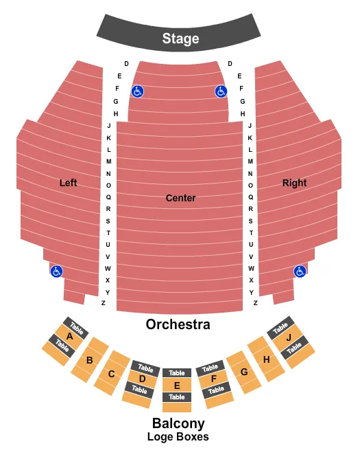 seating chart for 1932 Criterion Theatre - Endstage - eventticketscenter.com
