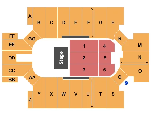 seating chart for Cross Insurance Arena - Blue Man Group - eventticketscenter.com