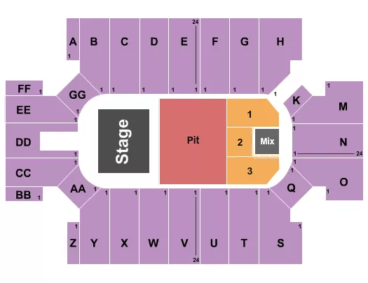 seating chart for Cross Insurance Arena - Coheed and Cambria - eventticketscenter.com