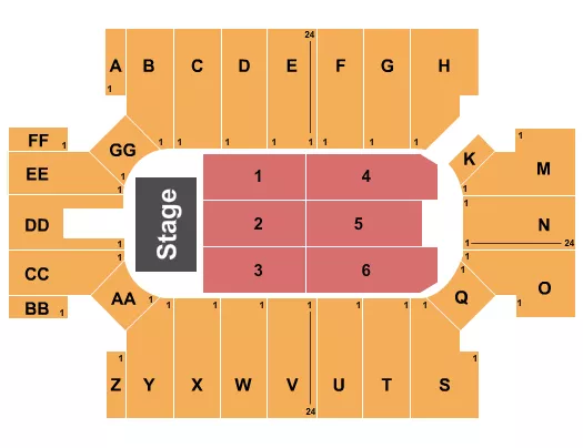 seating chart for Cross Insurance Arena - End Stage - eventticketscenter.com