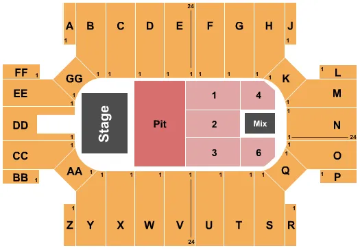 seating chart for Cross Insurance Arena - Endstage GA Pit - eventticketscenter.com