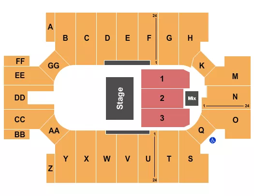 seating chart for Cross Insurance Arena - Half House 5 - eventticketscenter.com