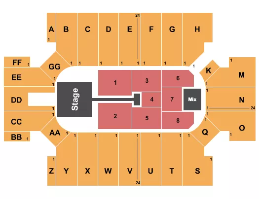 seating chart for Cross Insurance Arena - MercyMe - eventticketscenter.com