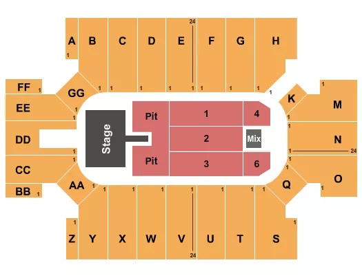 seating chart for Cross Insurance Arena - Parker McCollum - eventticketscenter.com