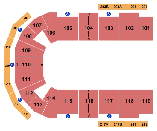 seating chart for Cross Insurance Center - Open Floor - eventticketscenter.com