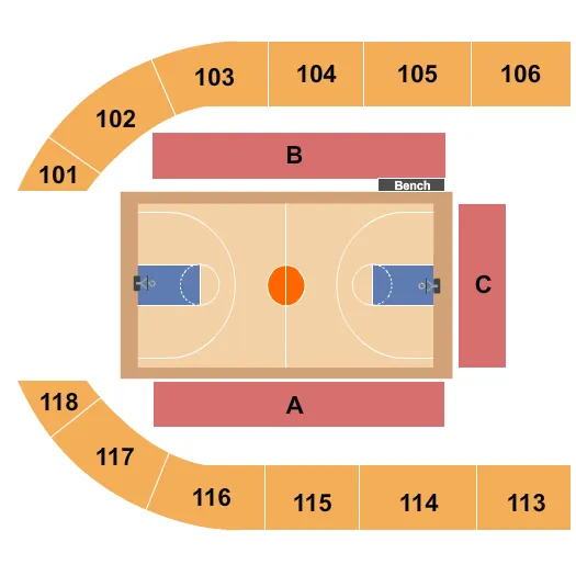 seating chart for Crossroads Arena - Harlem Globetrotters - eventticketscenter.com