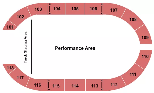 seating chart for Crossroads Arena - Monster Trucks - eventticketscenter.com