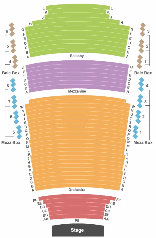 End Stage Seating Map