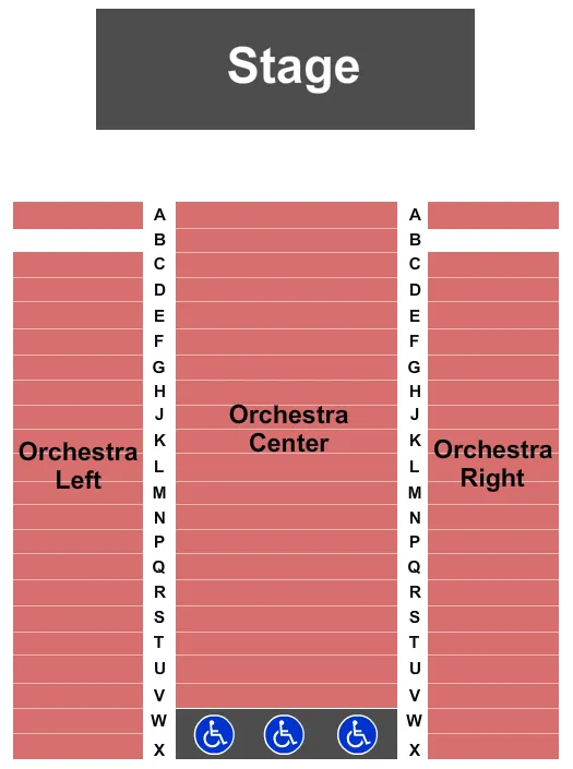 seating chart for Crowder Hall - University of Arizona - Endstage 2 - eventticketscenter.com