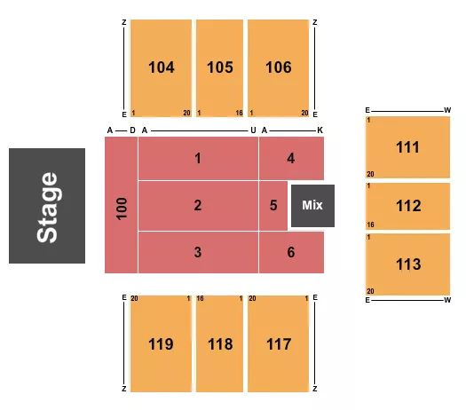 seating chart for Crown Arena - The Crown Center - R&B Invitation - eventticketscenter.com