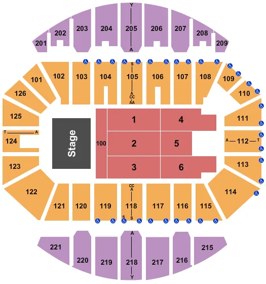 seating chart for Crown Coliseum - The Crown Center - Rod Wave - eventticketscenter.com