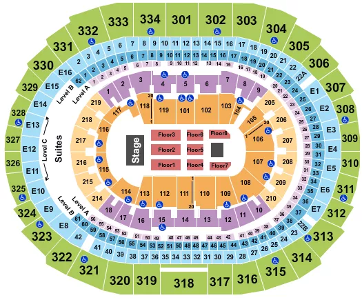 seating chart for Crypto.com Arena - Chayanne - eventticketscenter.com