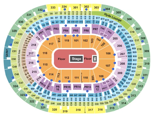 seating chart for Crypto.com Arena - Center Stage 1 - eventticketscenter.com